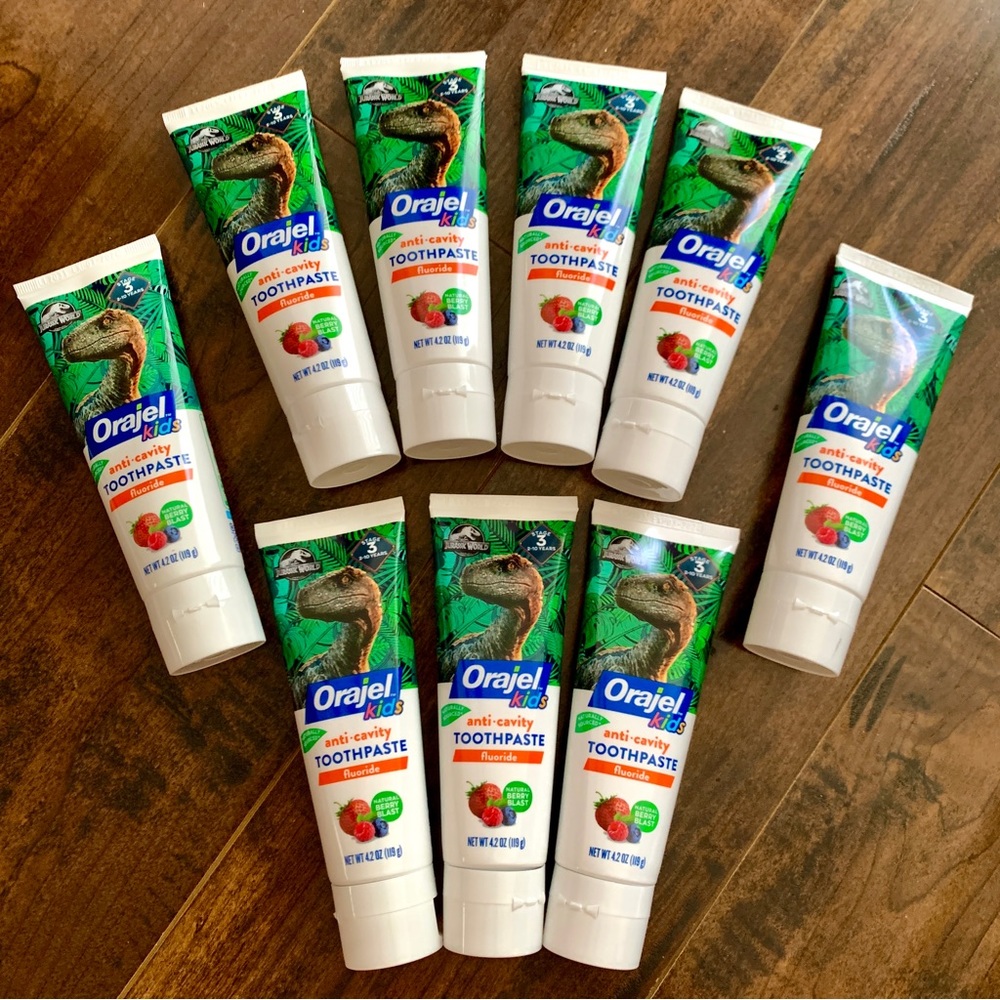 (9) Orajel Kids Anti-Cavity Jurassic World Toothpastes